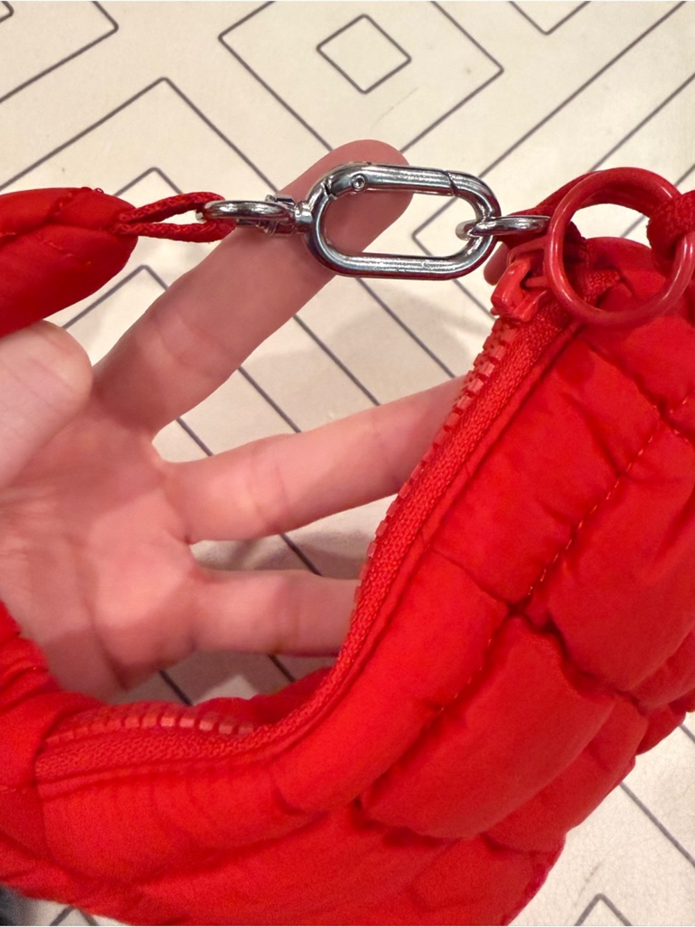 Quilted Puffer Mini Bag Keychain - Picture 5 of 9